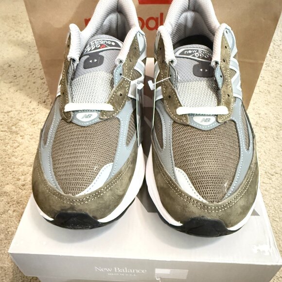 $399 Authentic NEW BALANCE U990OG6 Made in USA Men\'s Green Gray Trainers Sz.10.5 main image 5